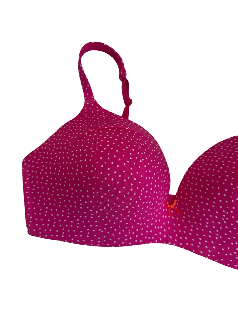 Cacique Lightly Lined T-Shirt Bra 42DDD Pink Polka Dot - Picture 2 of 9